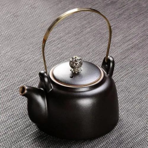 Théière Japonaise en Céramique Ancienne Noire 250ML