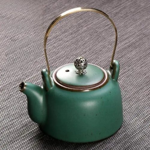 Théière Japonaise en Céramique Ancienne Verte 250ML