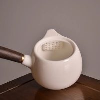 Théière Japonaise en Céramique Blanche Kyusu 200ml - vue 3