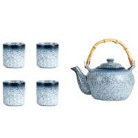 Théière Japonaise en Céramique Grise Bambou 500ML - vue 3