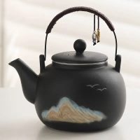 Théière Japonaise en Céramique Montagnes et Oiseaux 1L - vue 2