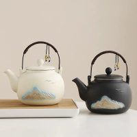 Théière Japonaise en Céramique Montagnes et Oiseaux 1L