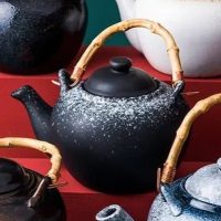 Théière Japonaise en Céramique Noire Bambou 800ML - vue 2