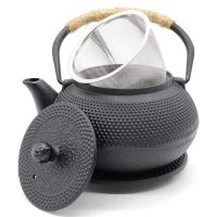 Théière Japonaise en Fonte Emaillée Noire 600ML - 1.2L - vue 3