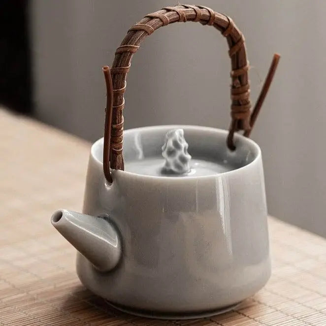Théière Japonaise Haute en Porcelaine Grise 200ML