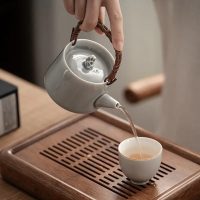 Théière Japonaise Haute en Porcelaine Grise 200ML