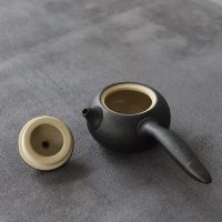 Théière Japonaise Kyusu en Céramique Noire 150ML - vue 2
