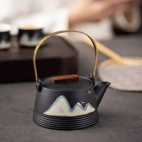 Théière Japonaise Noire et Design en Céramique 290ml - vue 2