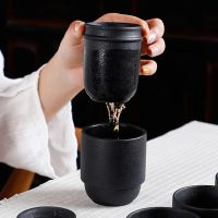 Théière Portable Chinoise en Céramique Noire 160ML - vue 2