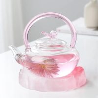 Théière Rose en Verre avec Papillon 700ml