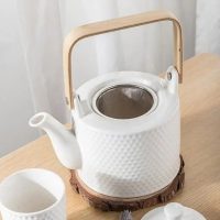 Théière Scandinave en Porcelaine Martelé 750ML - vue 2