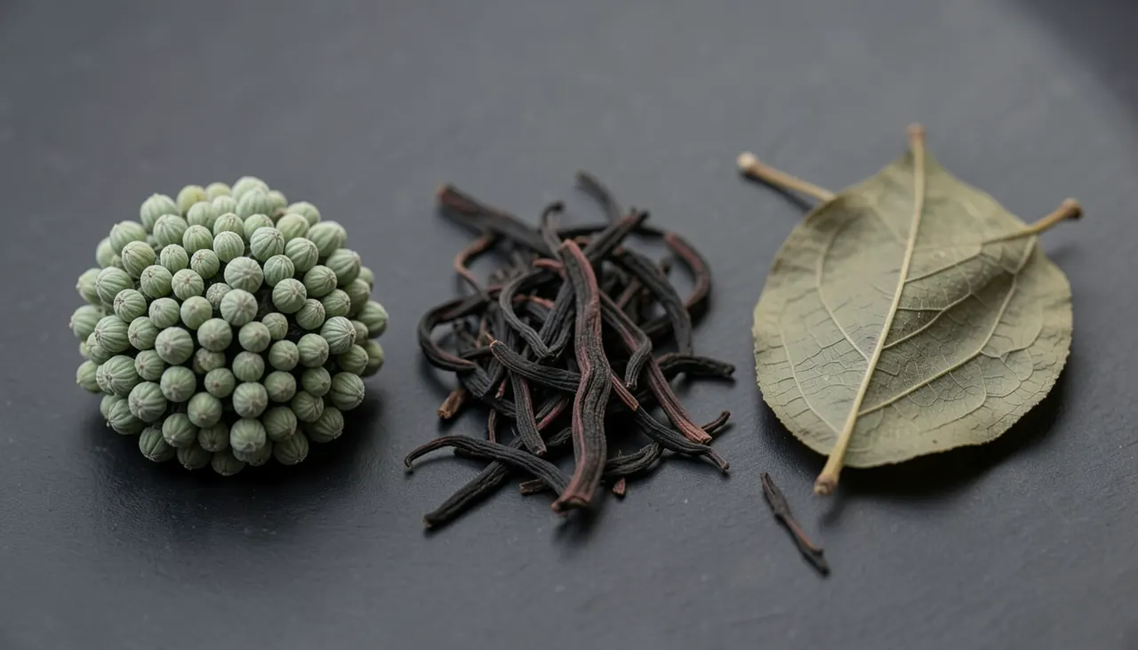 Feuilles de thé Oolong sèches variées : perles roulées Tie Guan Yin, feuilles torsadées Da Hong Pao, feuilles entières Dan Cong