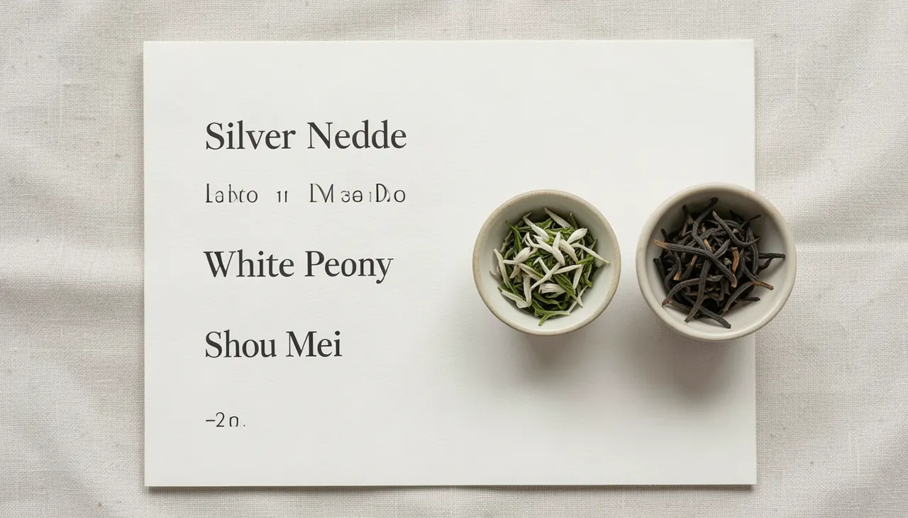 Températures par variété de thé blanc Tableau comparatif température infusion thé blanc Silver Needle Bai Mu Dan Shou Mei